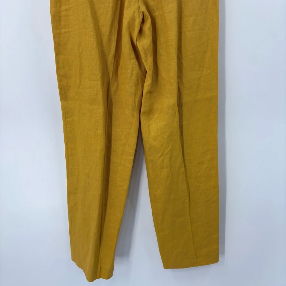 ZARA Women’s Yellow Linen Blazer Pant Set - Picture 14 of 16